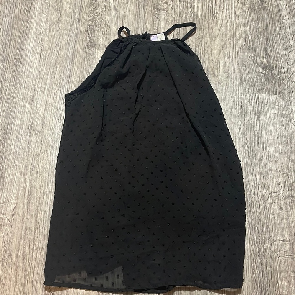 Alya size small black poka dot top